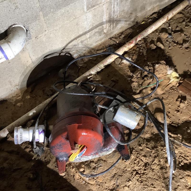 Zoeller sewage grinder pump installation in dirt floor Zoeller sewage grinder pump installation in dirt floor