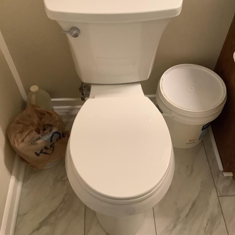 Kohler round front comfort height toilet installed Kohler round front comfort height toilet installed