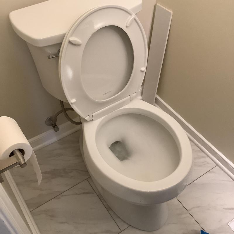 Kohler round front comfort height toilet installed Kohler round front comfort height toilet installed