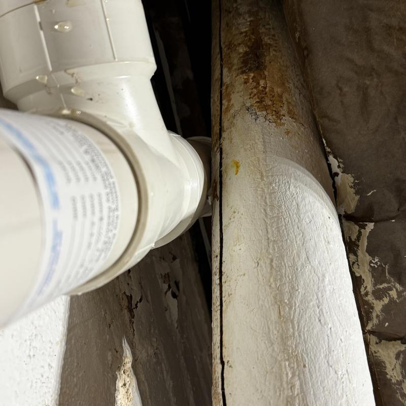 Drain line replacement with new PVC piping Drain line replacement with new PVC piping