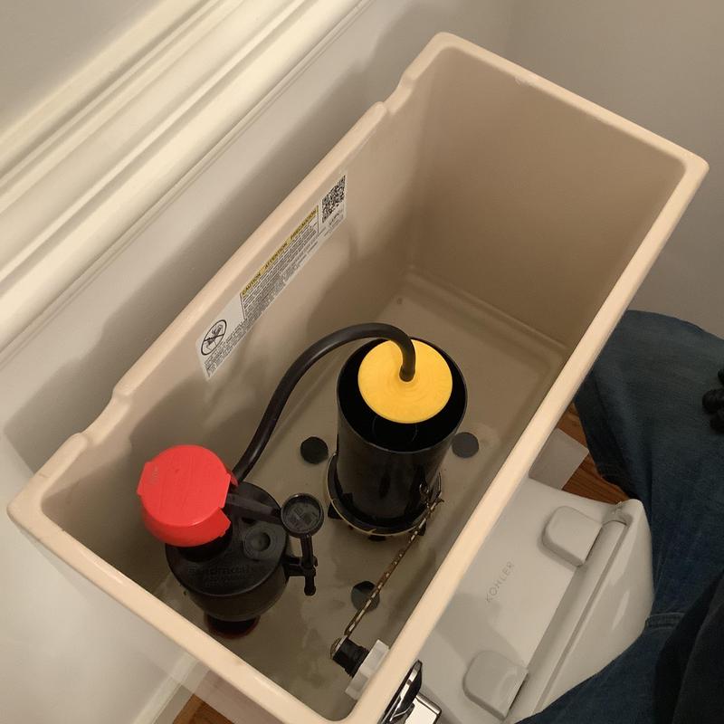 Kohler toilet tank components with flush valve assembly Kohler toilet tank components with flush valve assembly