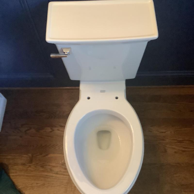 Comfort height American Standard toilet installation view Comfort height American Standard toilet installation view