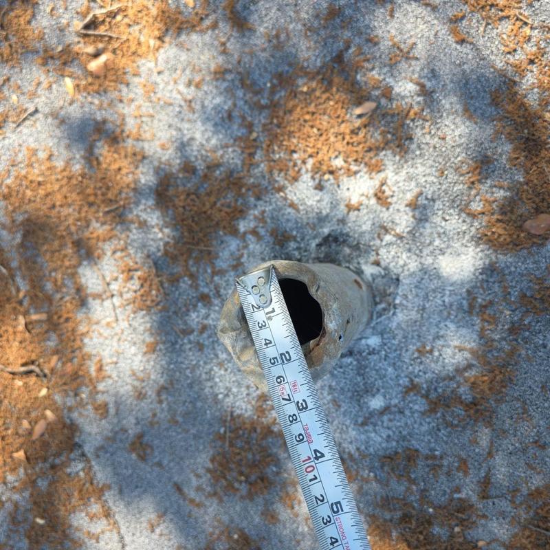 Flat roof vent pipe with measuring tape