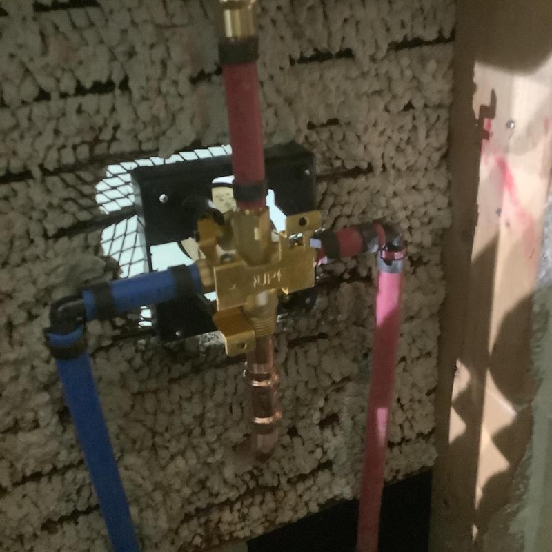 Delta tub and shower valve installation with PEX plumbing Delta tub and shower valve installation with PEX plumbing
