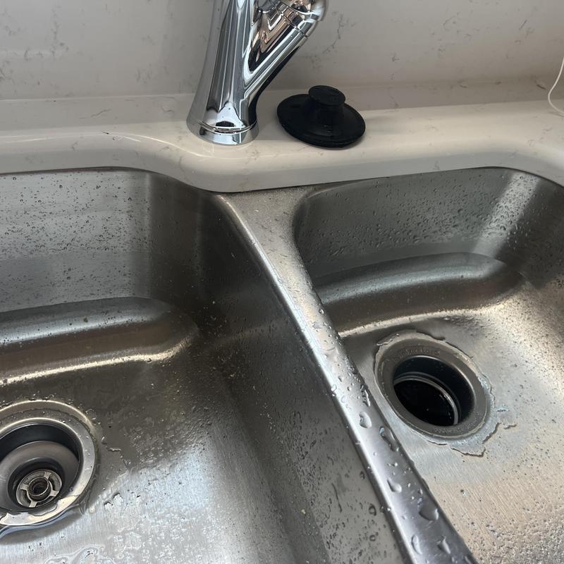 Stainless steel double kitchen sink with faucet