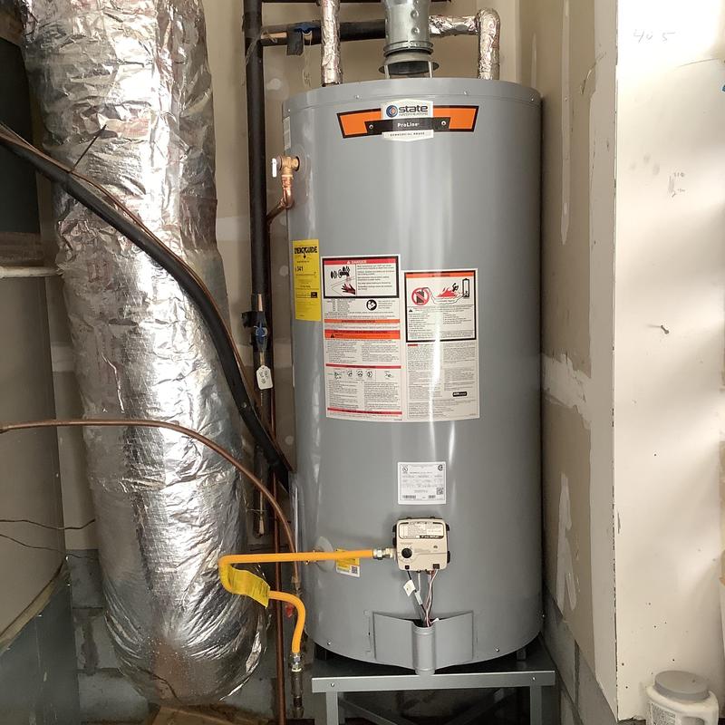 State Pro line 75-gallon natural gas water heater installation State Pro line 75-gallon natural gas water heater installation