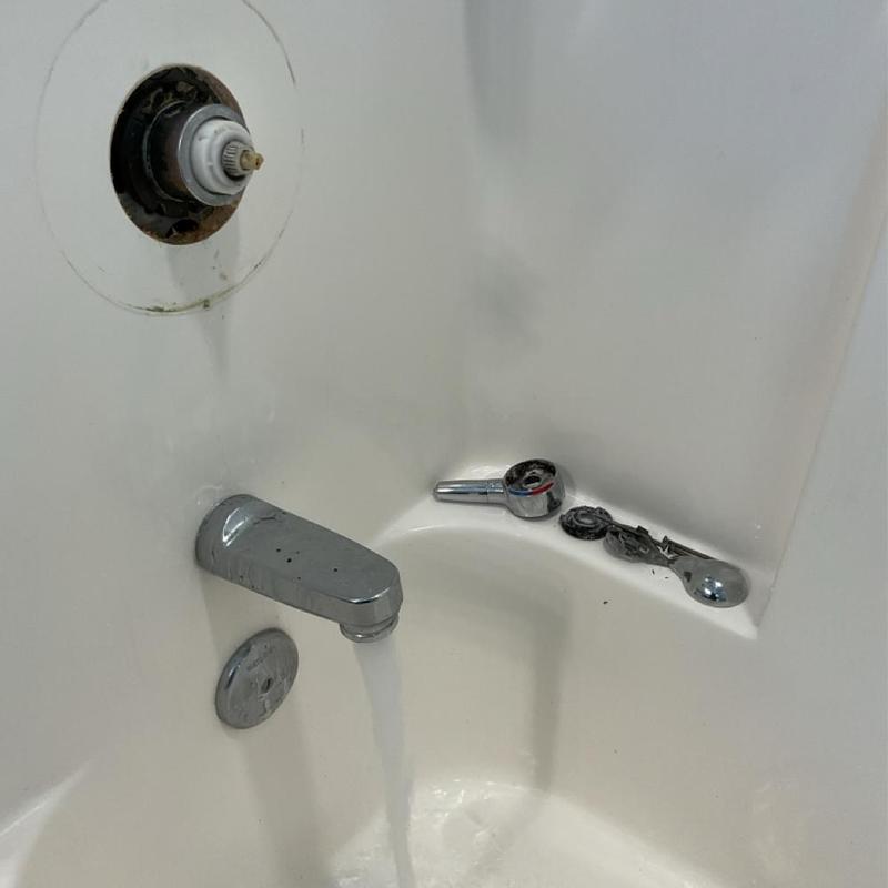 Delta tubshower cartridge and diverter removed in shower Delta tubshower cartridge and diverter removed in shower