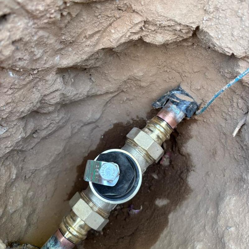 Pressure relief valve installation next to water meter