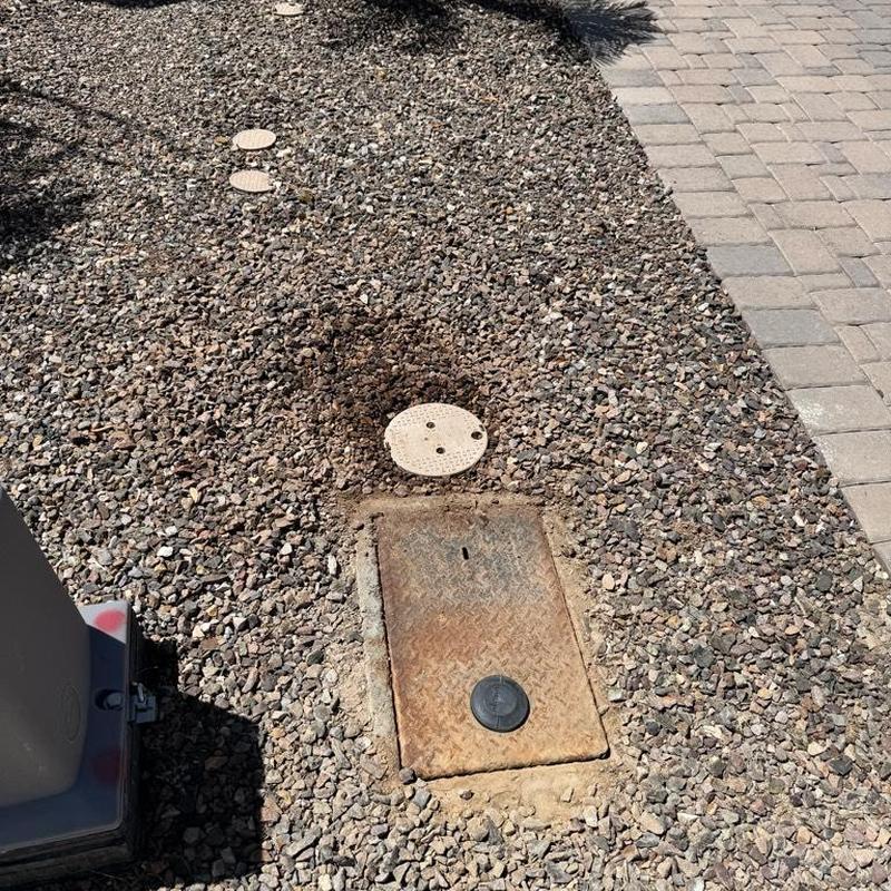 Copper water main pressure relief valve installation site