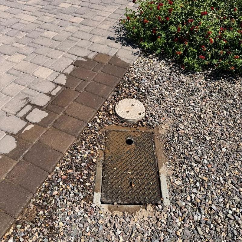 Water main access box installed with cutoff for ABS sleeve