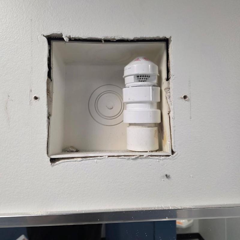 Studor vent installation in drywall cutout