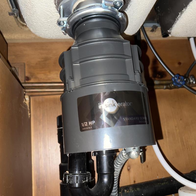 InSinkErator Badger 5 garbage disposal installed under sink
