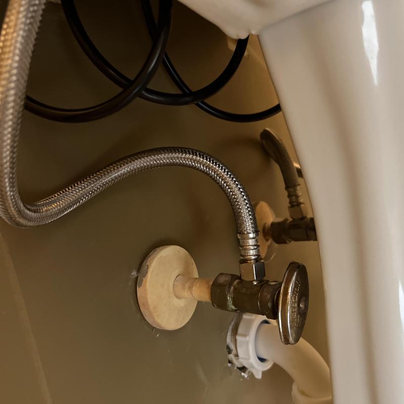 Pedestal sink supply lines and shutoff valve installation Pedestal sink supply lines and shutoff valve installation