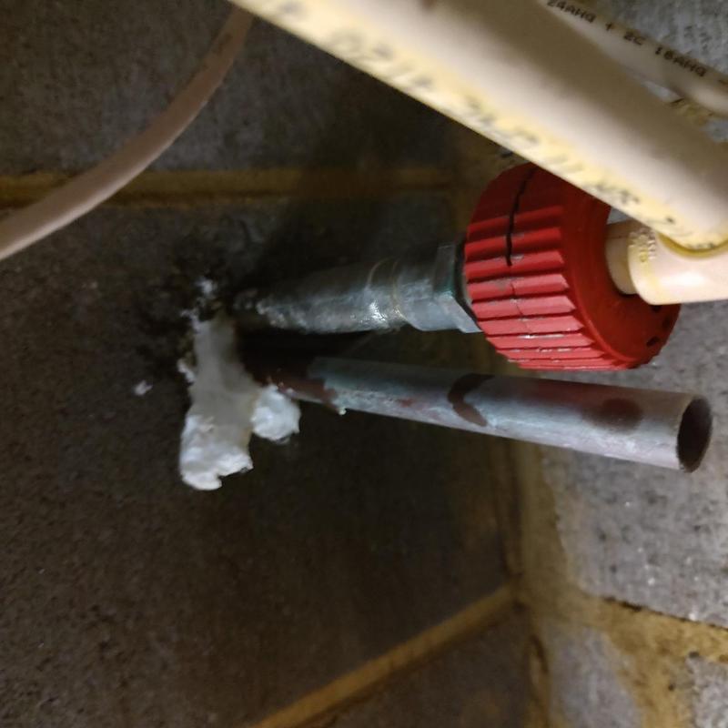 Frost proof hose bib installation in foundation wall Frost proof hose bib installation in foundation wall