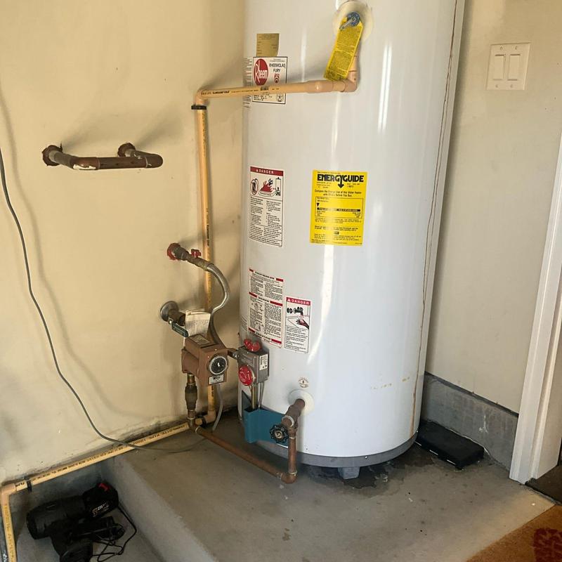50-gallon water heater with expansion tank installation