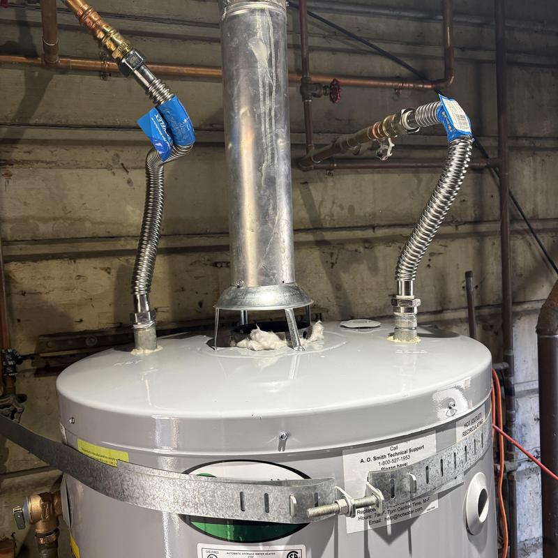 70-gallon AO Smith water heater with new supply lines 70-gallon AO Smith water heater with new supply lines