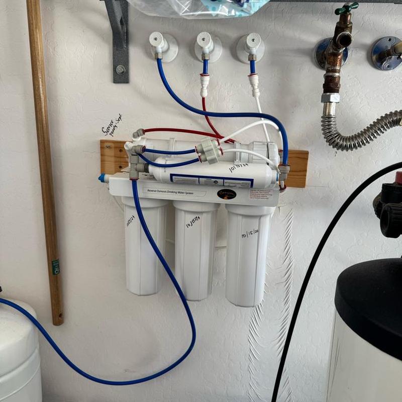 Reverse osmosis water filtration system replaced