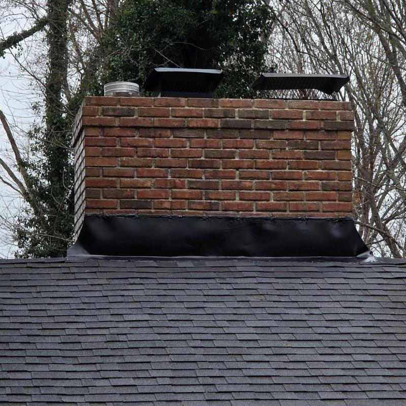 Chimney flashing repair and dry rot replacement on roof Chimney flashing repair and dry rot replacement on roof