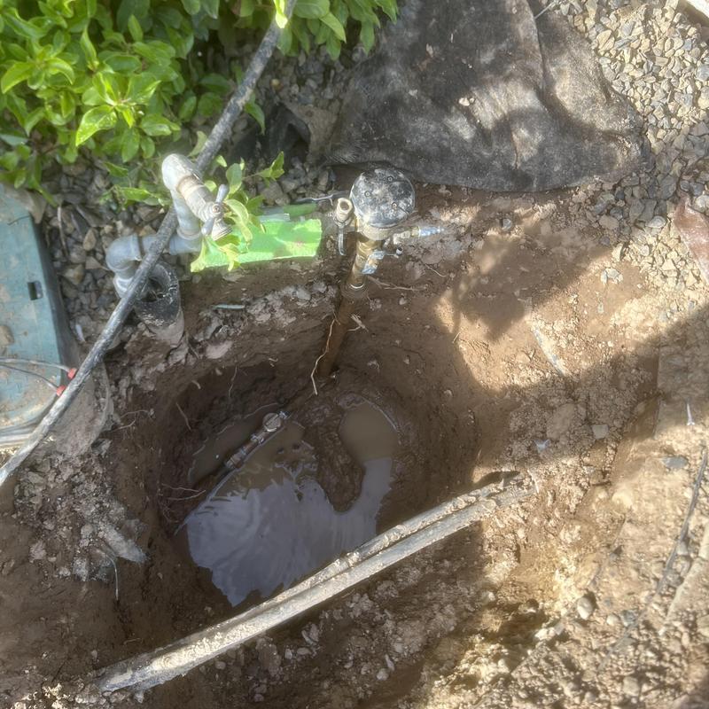 Irrigation system shut off valve replacement hole