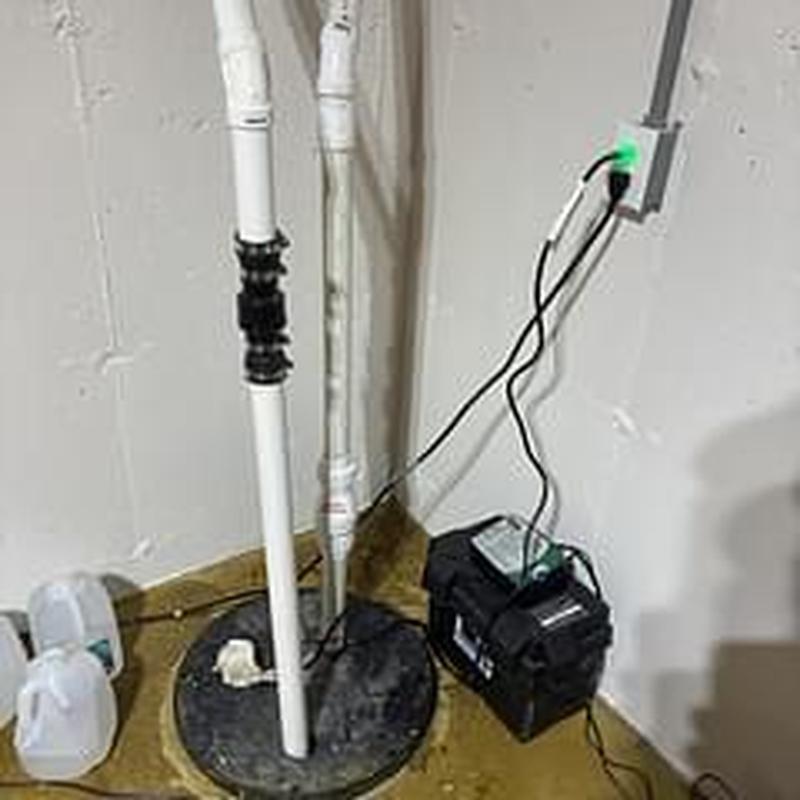 Zoeller M63 sump pump installation with backup battery