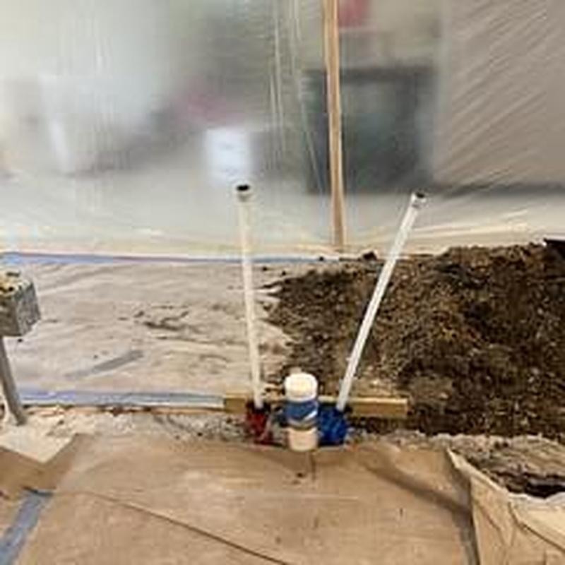Kitchen water supply lines and drain stub-up installation Kitchen water supply lines and drain stub-up installation
