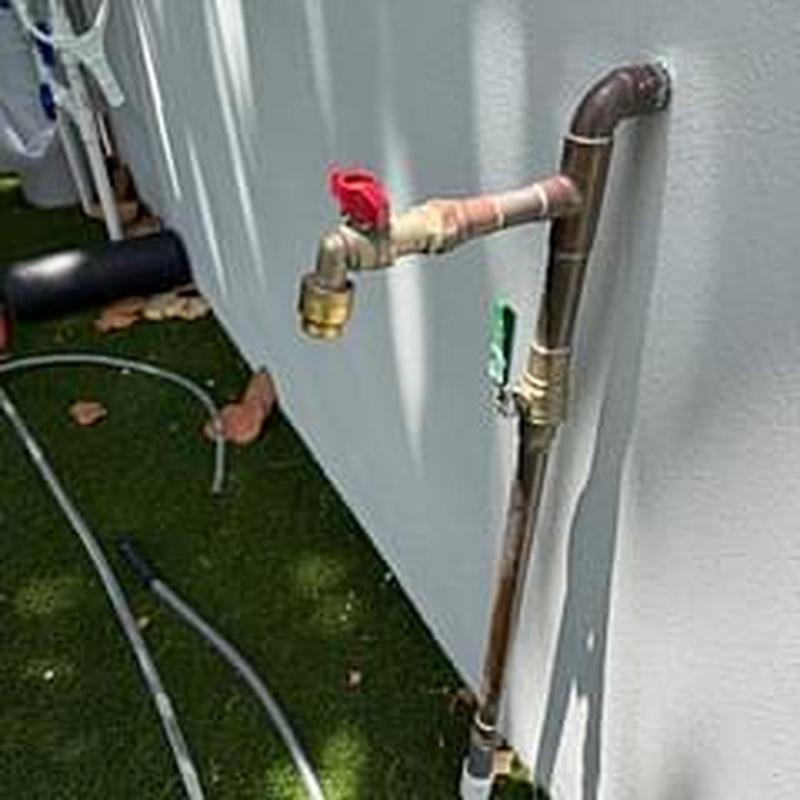 Vacuum breaker on outdoor hose bibb installation Vacuum breaker on outdoor hose bibb installation