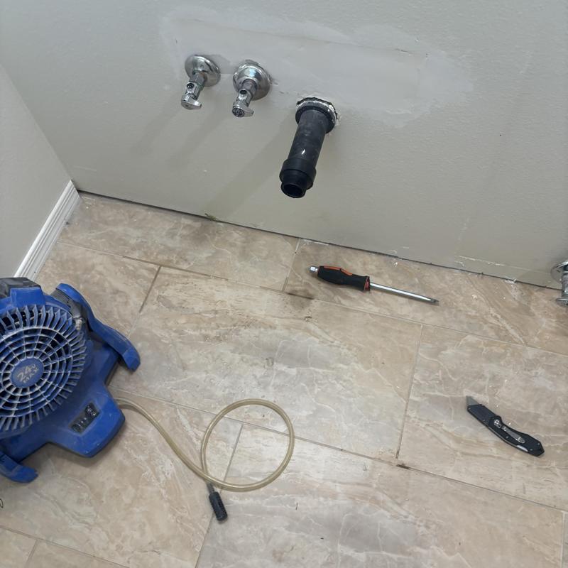 Laundry water supply valves and drain pipe with tools Laundry water supply valves and drain pipe with tools