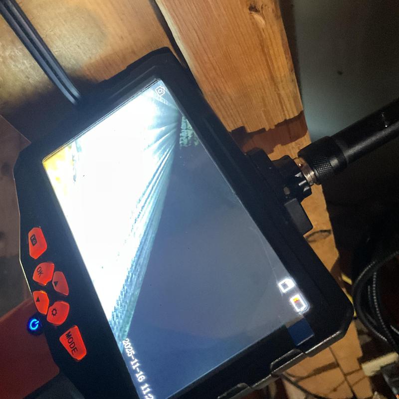 Evaporator coil inspection with borescope camera