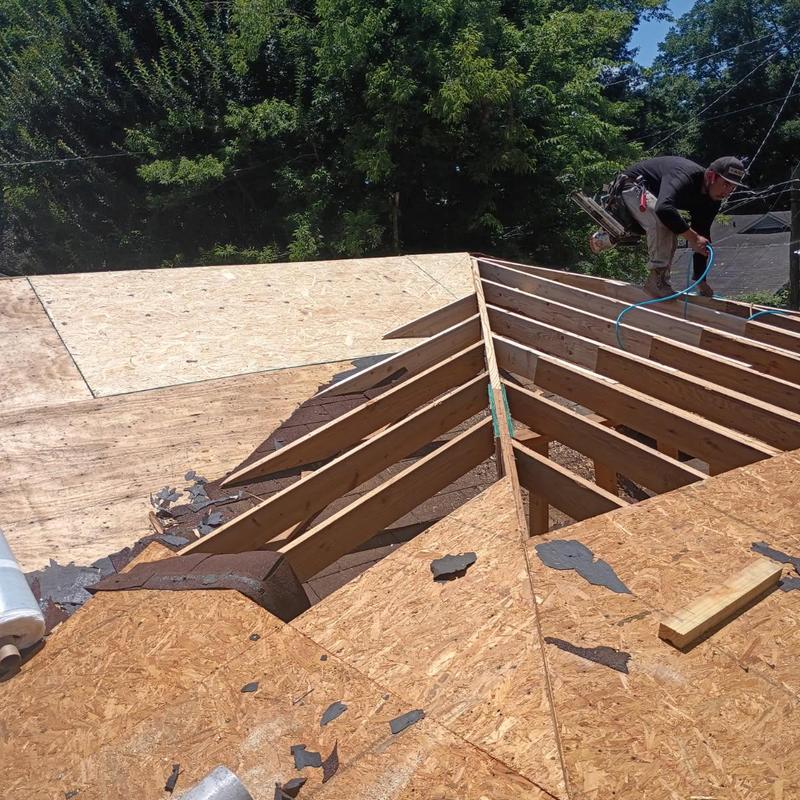 Roof decking replacement with GAF HDZ shingles in Madison