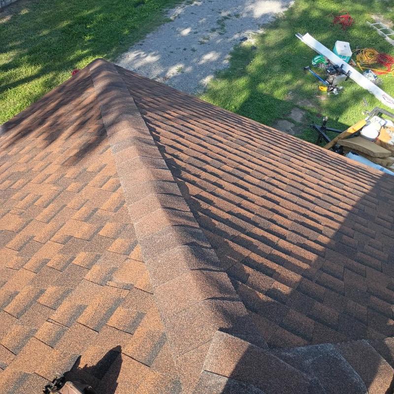 GAF HDZ asphalt shingle rear roof replacement