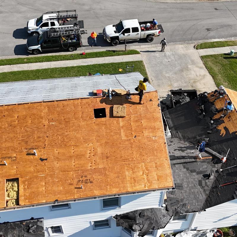 Roof decking replacement on residential home in Madison