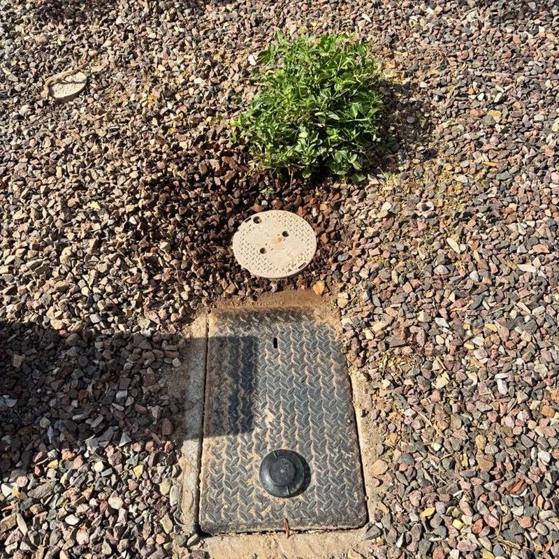 Water main pressure reducing valve and irrigation box