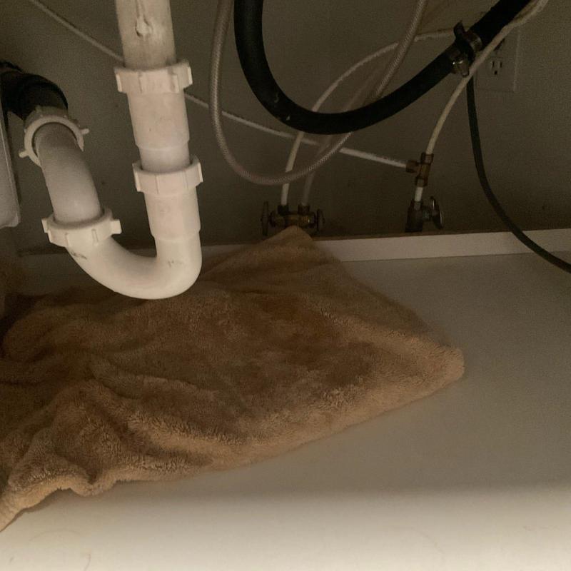 Kitchen sink shut off valves and plumbing connections