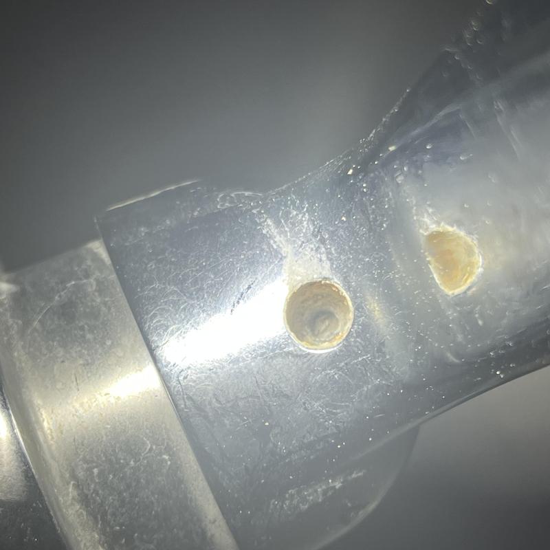 Delta shower cartridge corrosion close-up