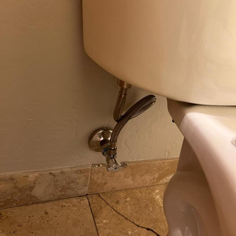 Toilet supply line and shut-off valve installation
