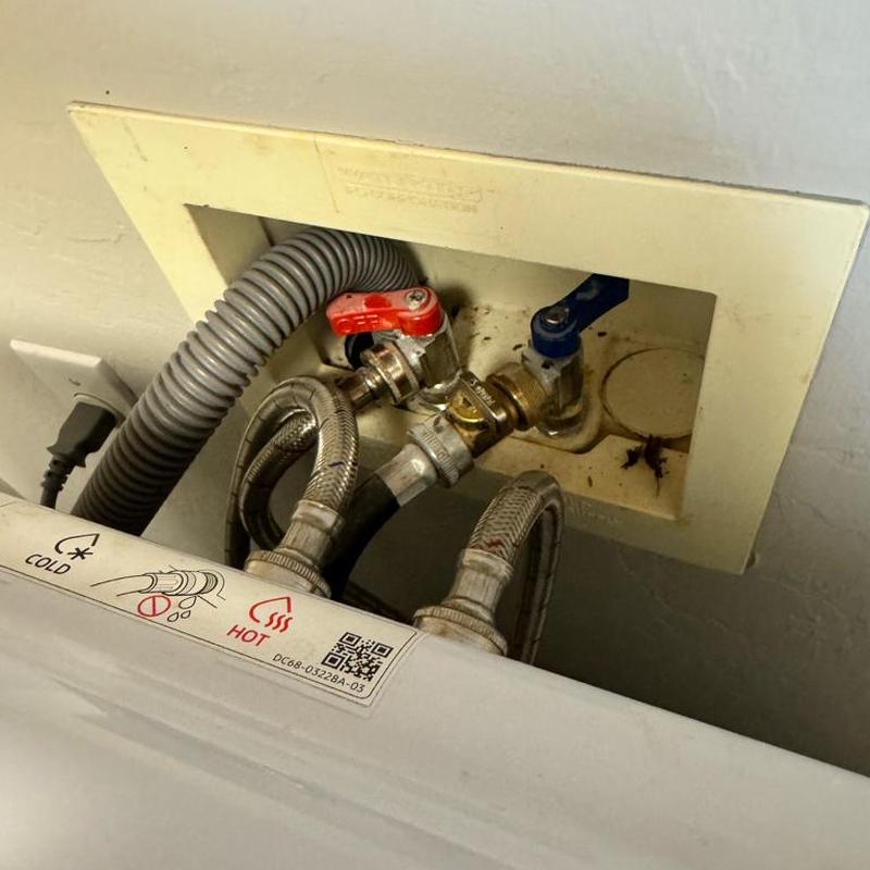 Laundry shut-off valve and supply line installation
