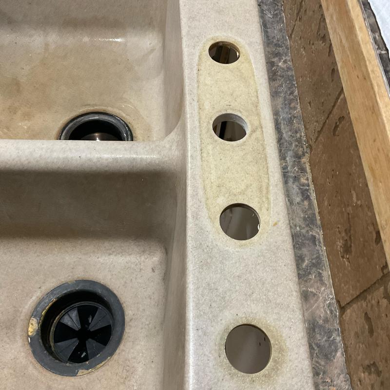 Kitchen sink faucet holes without faucet installed