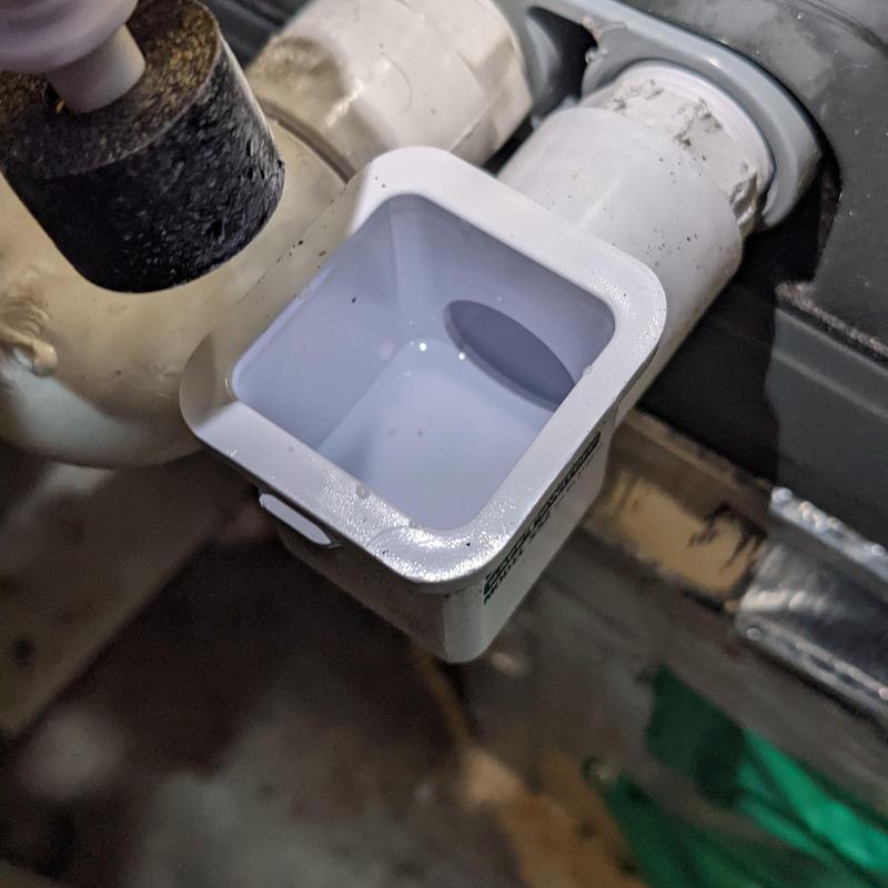 Float switch on HVAC condensate drain line