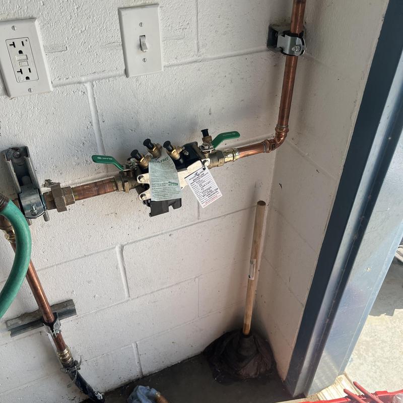 Backflow assembly with new valves and copper piping Backflow assembly with new valves and copper piping