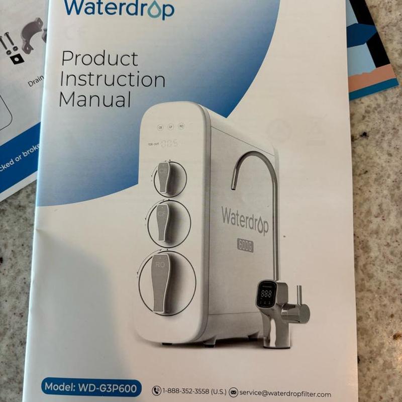 Waterdrop WD-G3P600 RO system instruction manual cover