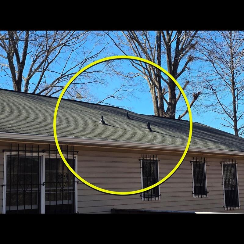 Roof pipe boots and shingles with ice and water shield Roof pipe boots and shingles with ice and water shield