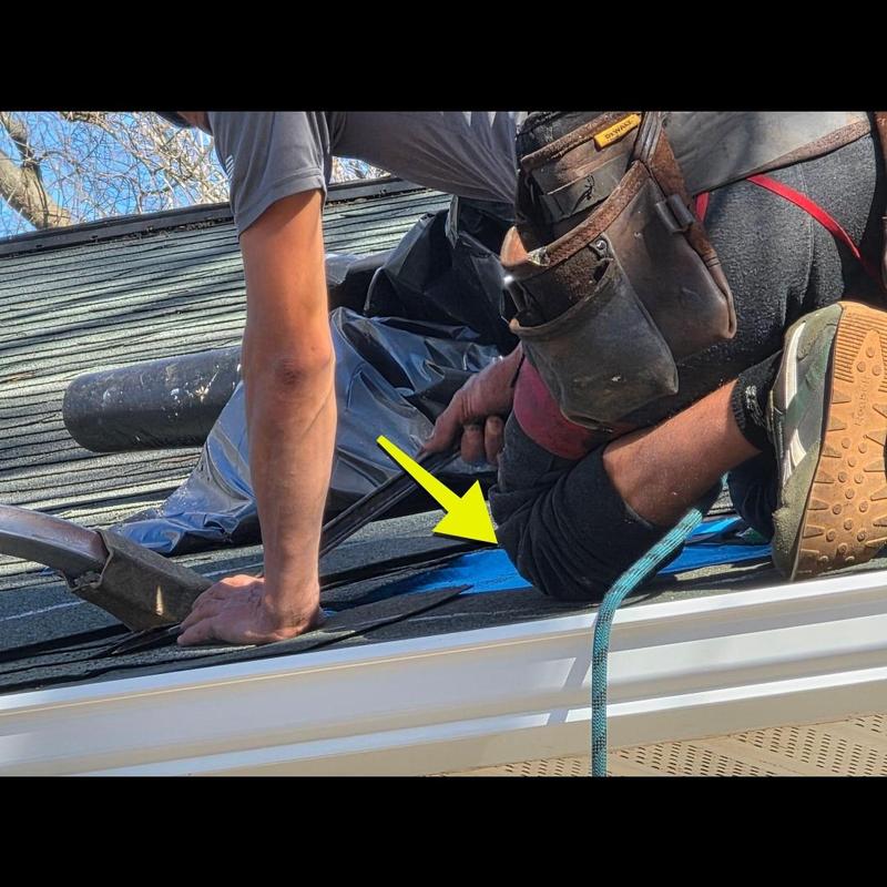 Roof shingles and ice and water shield installation on roof Roof shingles and ice and water shield installation on roof