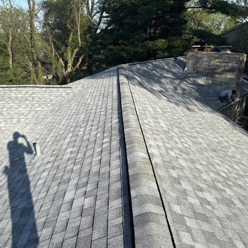 IKO Dynasty asphalt shingle roof with ridge cap installation IKO Dynasty asphalt shingle roof with ridge cap installation