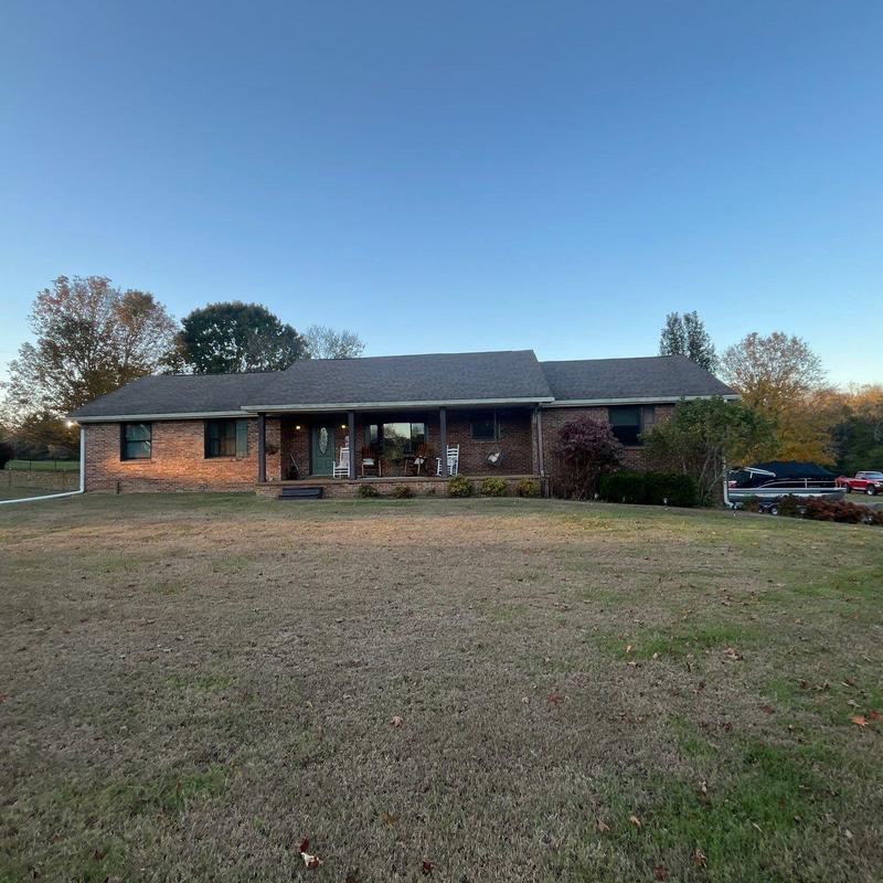 Roof shingles and ridge caps with hail damage inspection