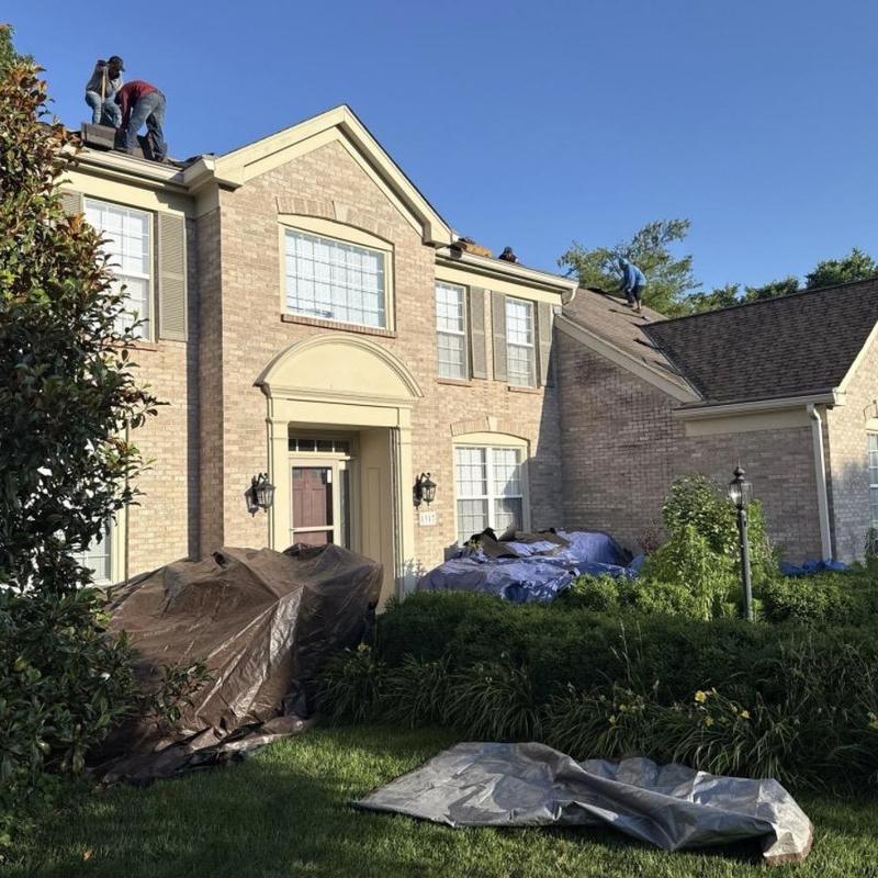 IKO Dynasty asphalt shingle roof installation on house IKO Dynasty asphalt shingle roof installation on house