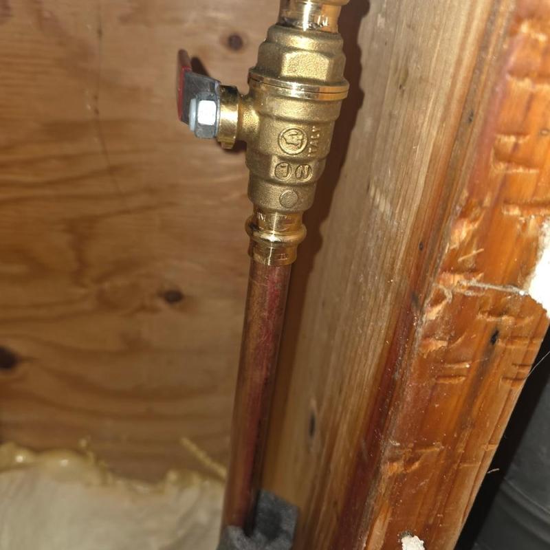 Ball valve and frost free hose bib installation