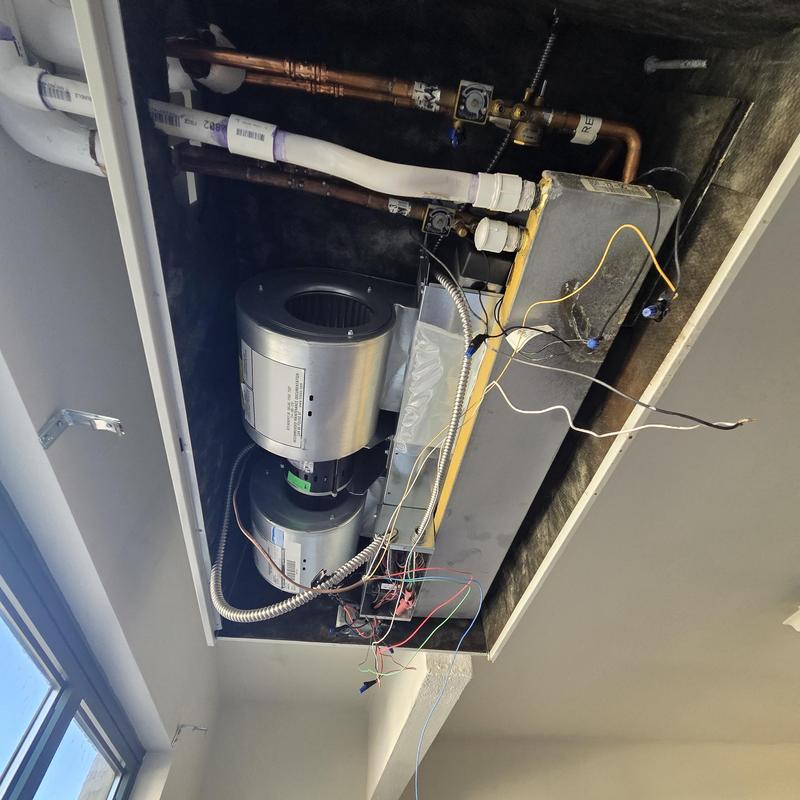Skilled Nursing Unit 205 HVAC coil and blower assembly