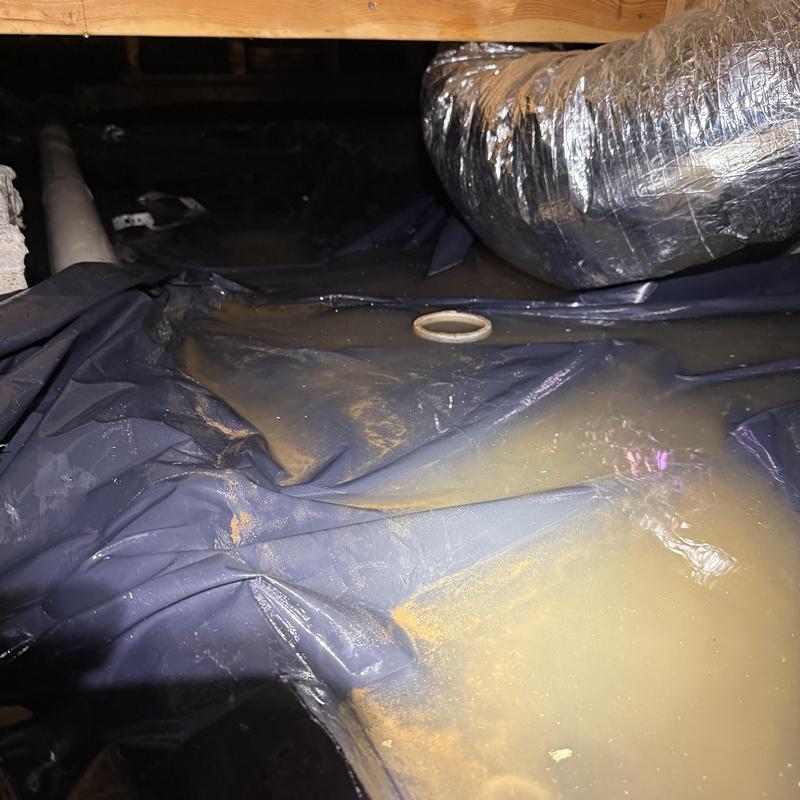 Hosebib leak flooding crawlspace with standing water