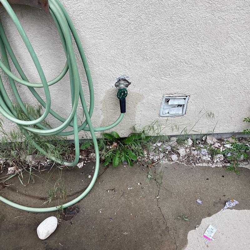 Frost-free hose bib installation with access panel