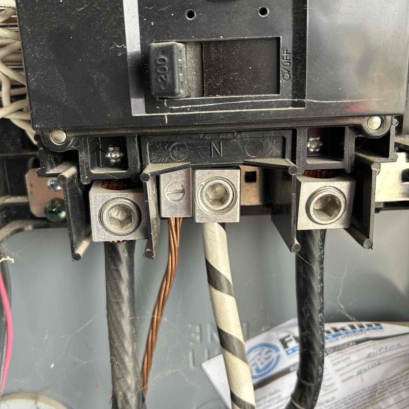 Edison circuit breaker with two-pole breakers installed Edison circuit breaker with two-pole breakers installed